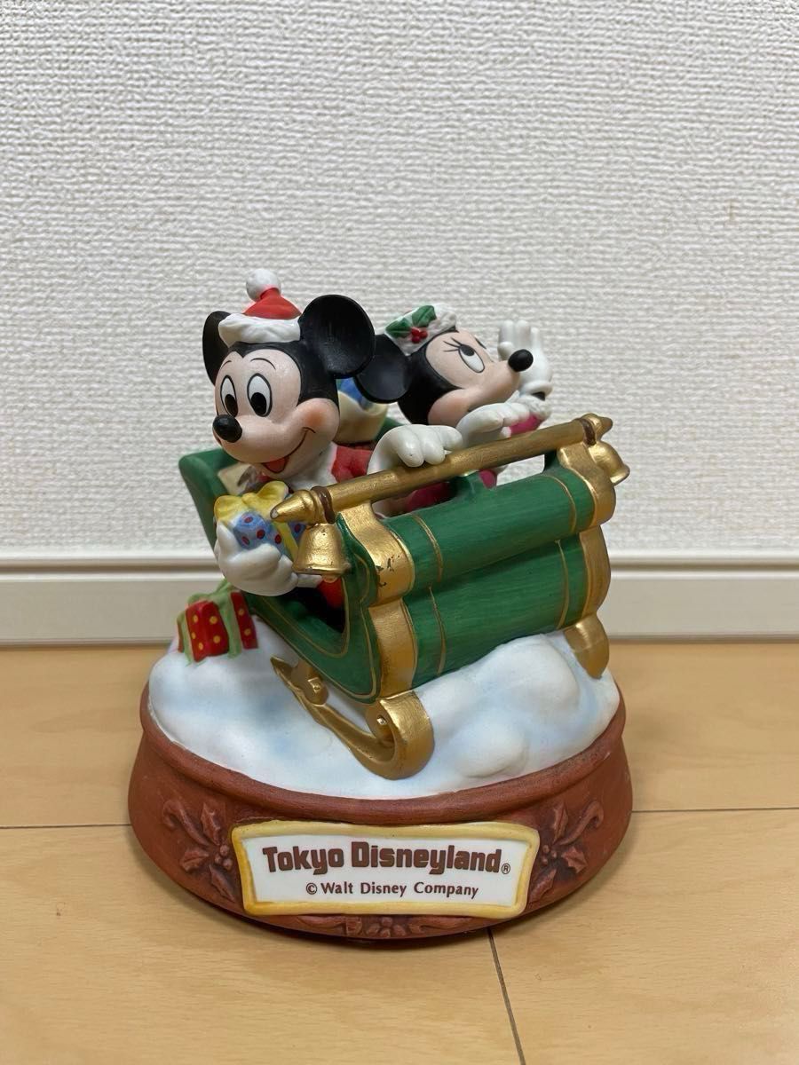 最終値下げ ディズニー オルゴール 置き物 陶器 クリスマス ミッキー
