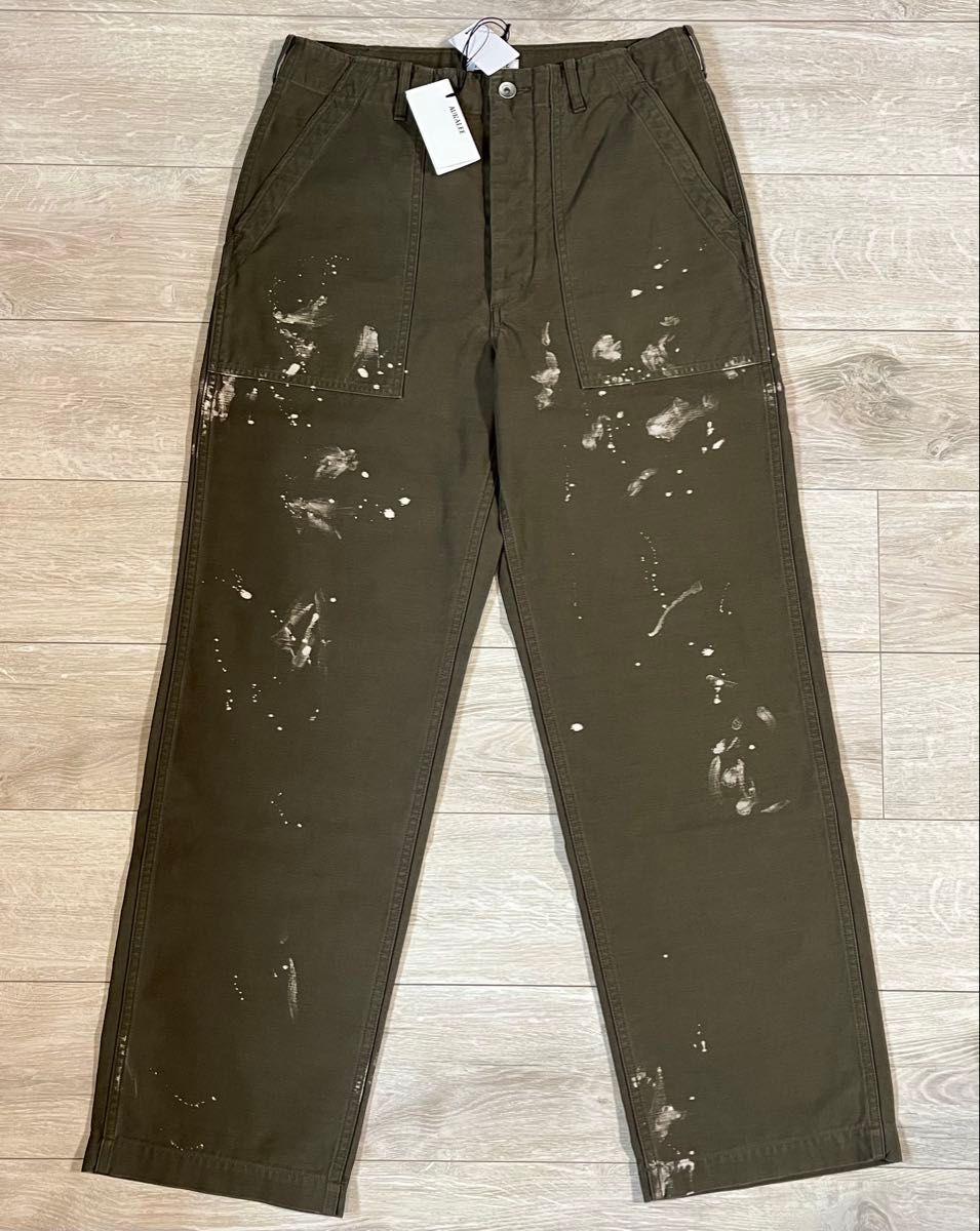 WASHED BAGGY SATIN BLEACHED BAKER PANTS 4 AURALEE 25AW｜Yahoo