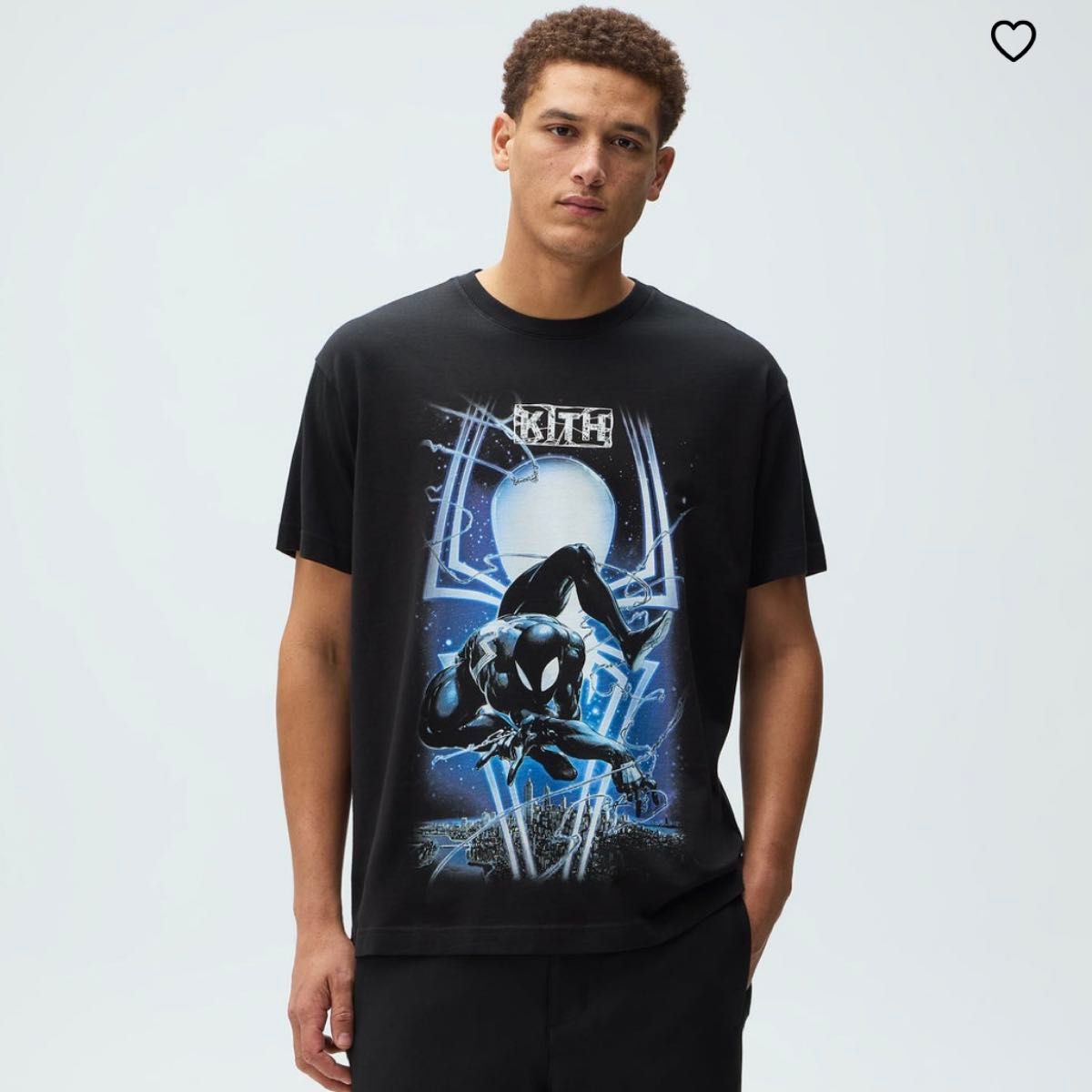 新品L／Kith x Marvel Symbiote Spiderman Vintage Tee 