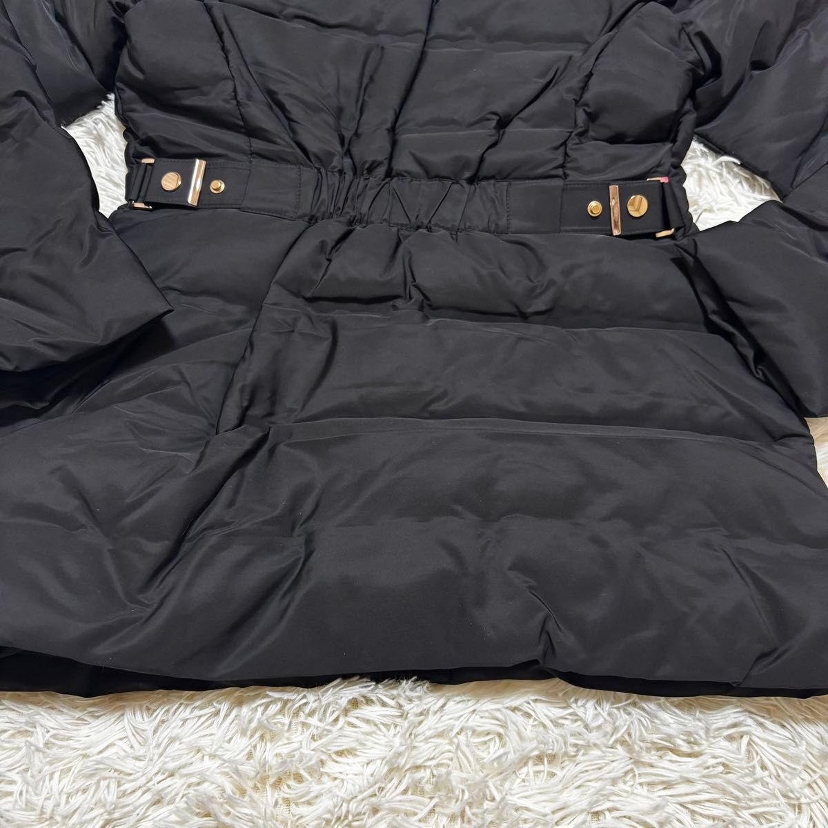 新品タグ付き】ZARA ザラ セミロング ファー ダウンコート ジャケット