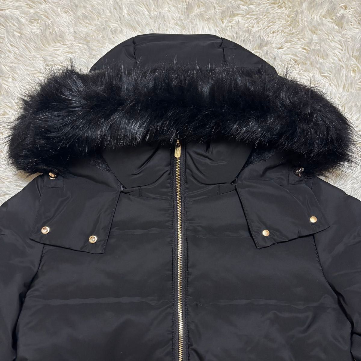 新品タグ付き】ZARA ザラ セミロング ファー ダウンコート ジャケット