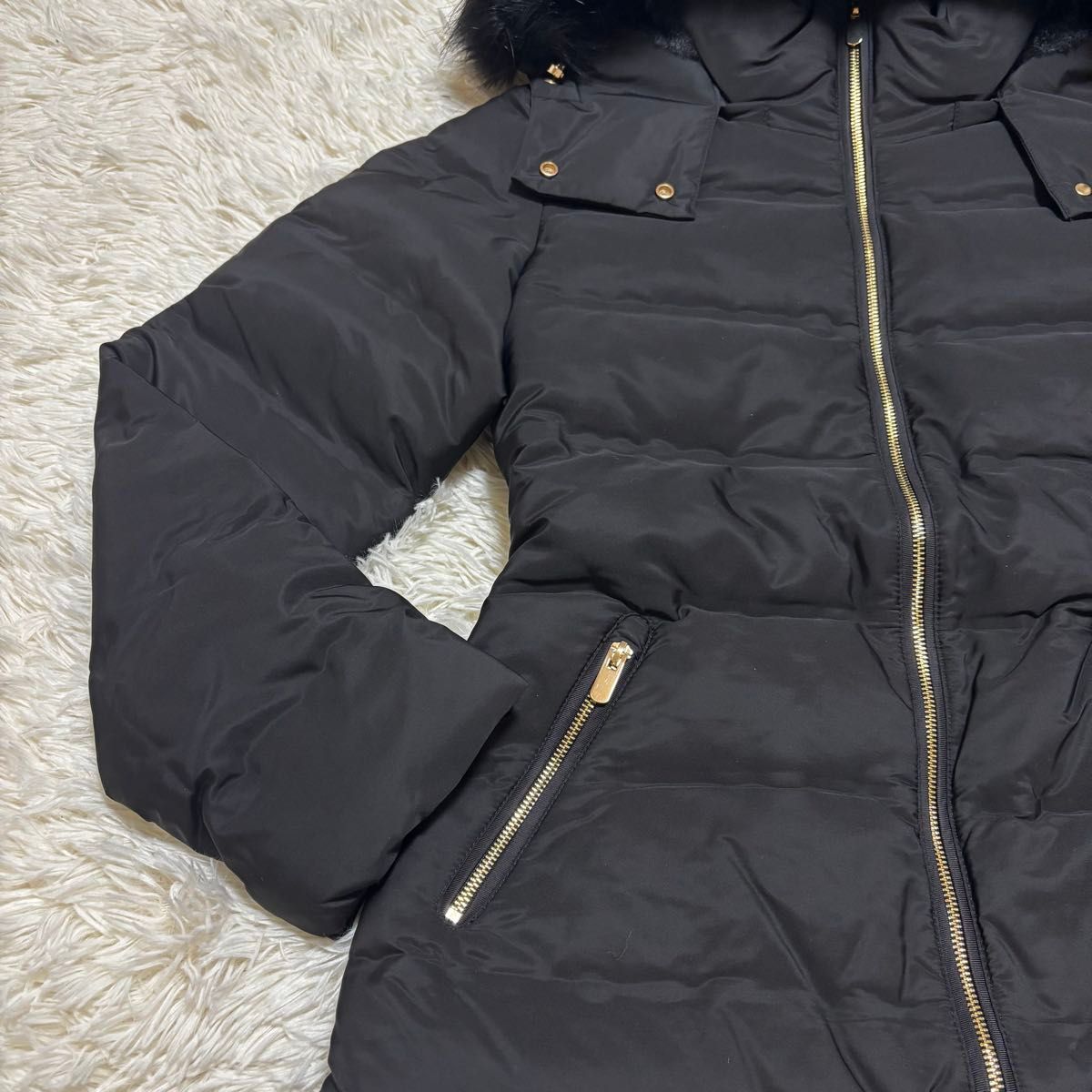新品タグ付き】ZARA ザラ セミロング ファー ダウンコート ジャケット