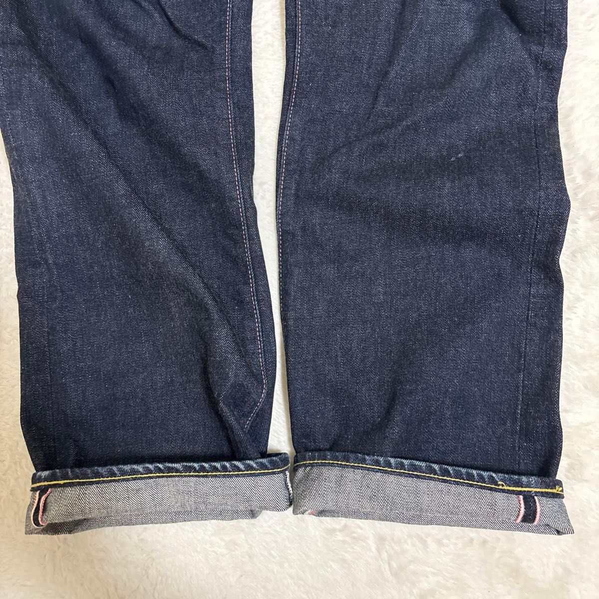 桃太郎ジーンズ 0206SPZ W34 濃紺 極美品 15 7oz ピンク家紋×二本線