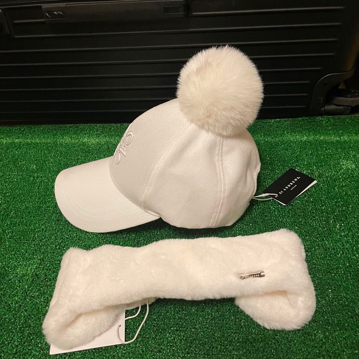 St ANDREWS セントアンドリュース ゴルフ ポンポン 耳当て 帽子
