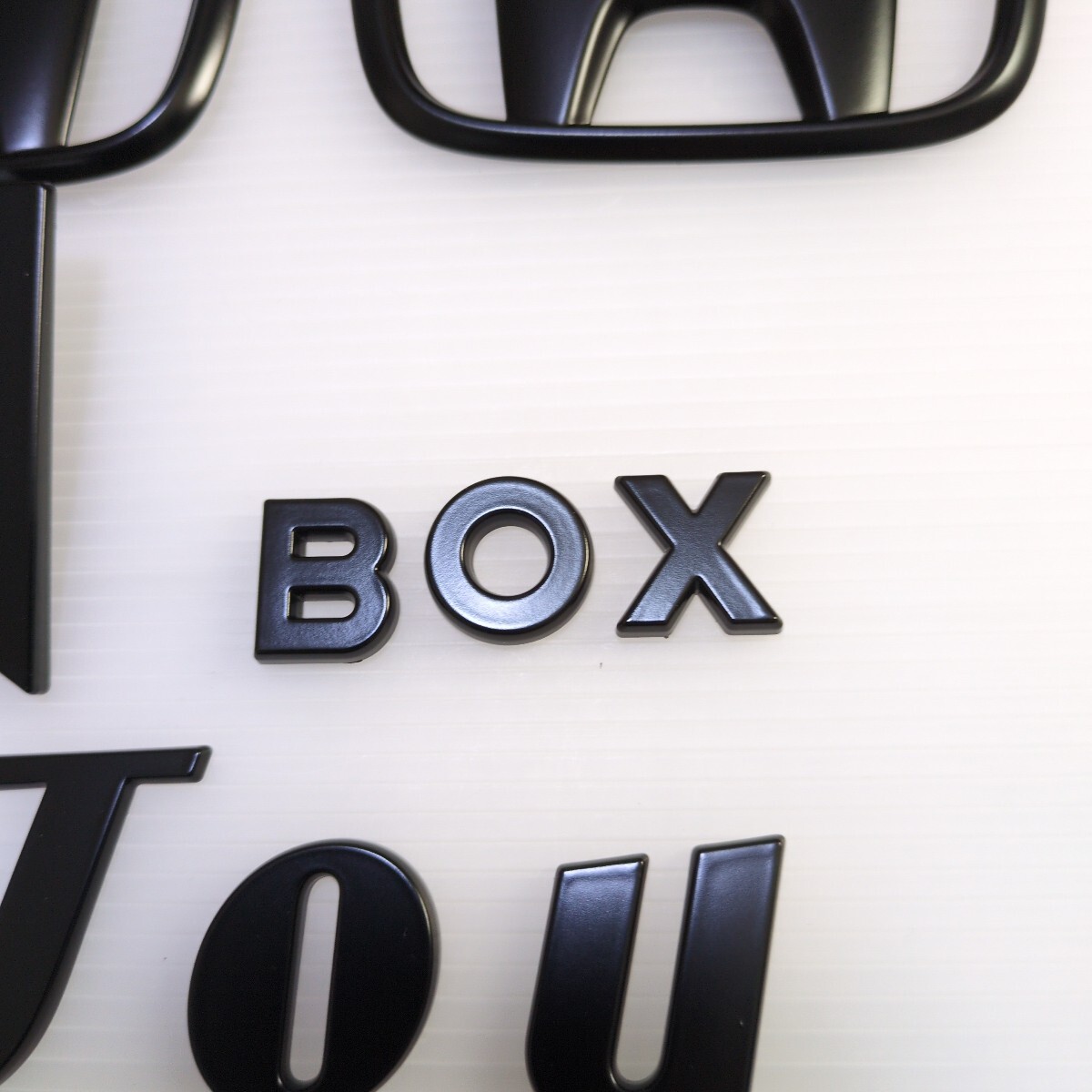 ホンダエンブレム N-BOXJOY マットブラック 艶消し ホンダ純正加工 N