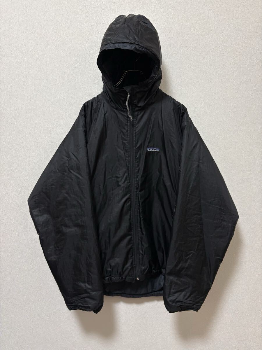 黒 02年製 patagonia パタゴニア パフボールセーター フーディ 中綿