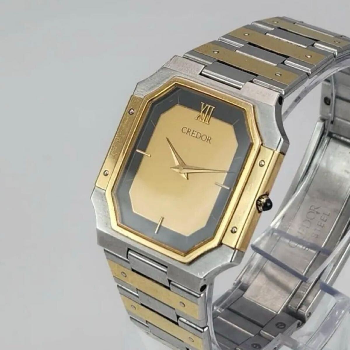 美品 クレドール CREDOR セイコー SEIKO 14Kベゼル 18Kミドル 9570
