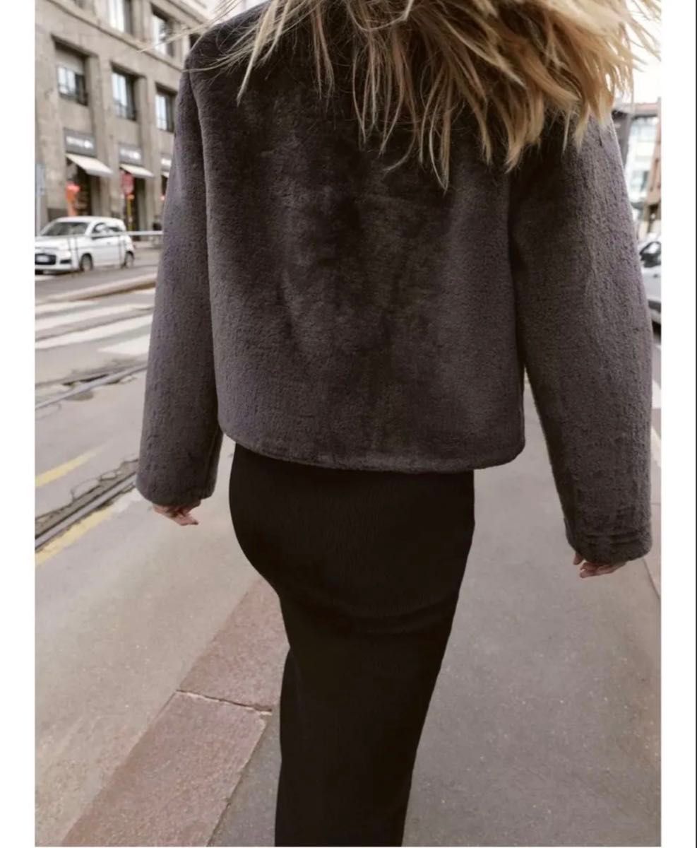 ZARA トグルボタン フェイクファージャケット｜Yahoo!フリマ（旧PayPay