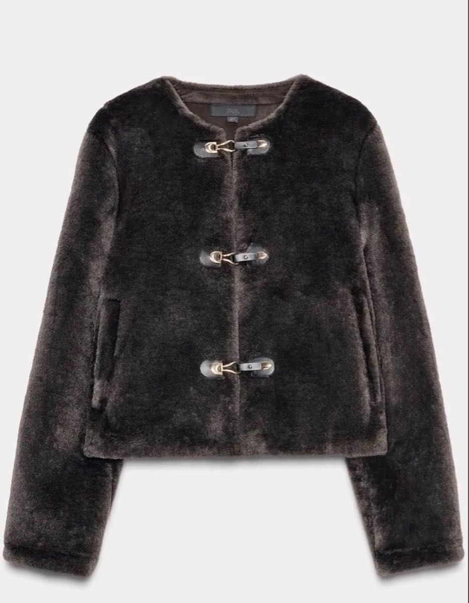 ZARA トグルボタン フェイクファージャケット｜Yahoo!フリマ（旧PayPay