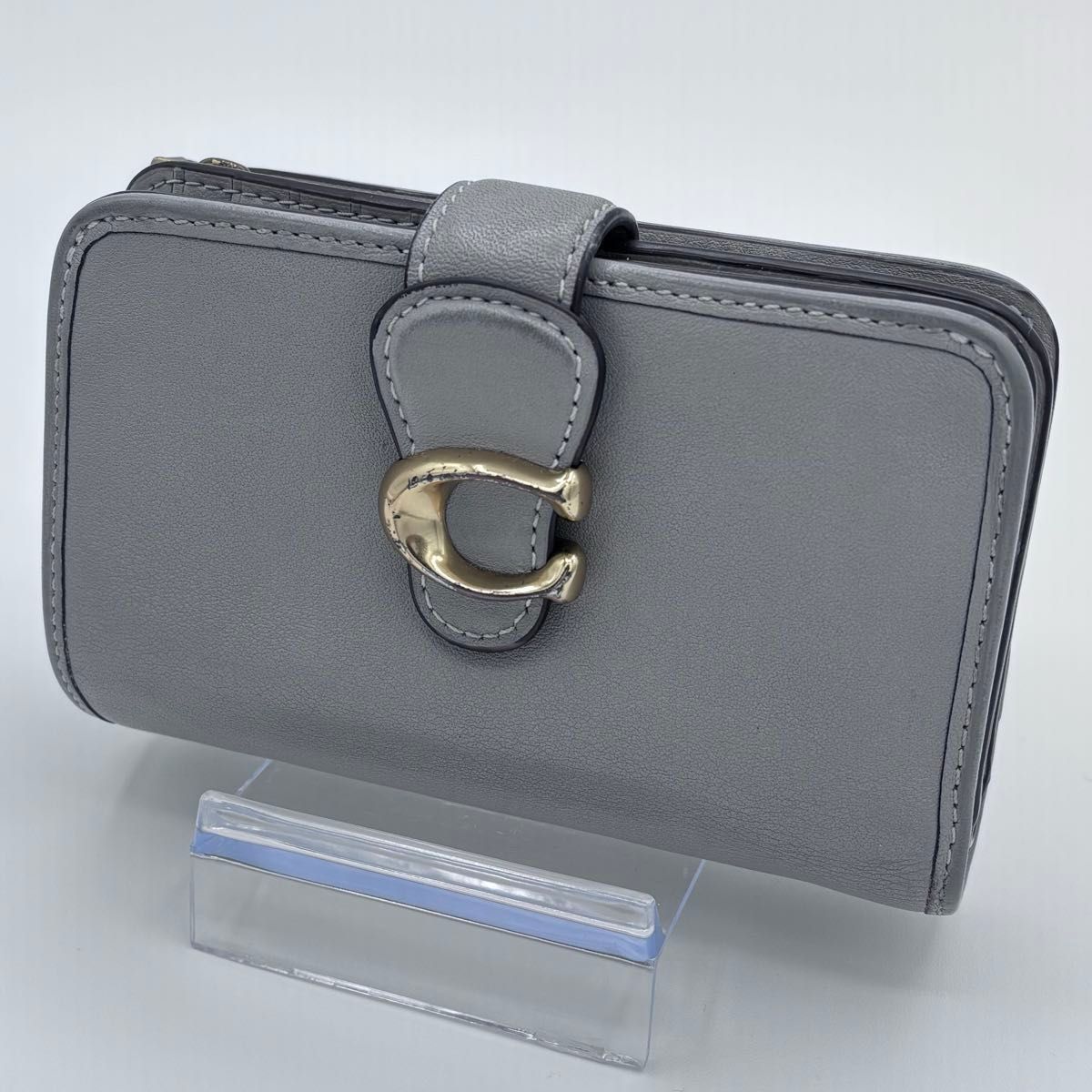 COACH コーチ タビー C金具 スモールウォレット 二つ折り財布 グレー