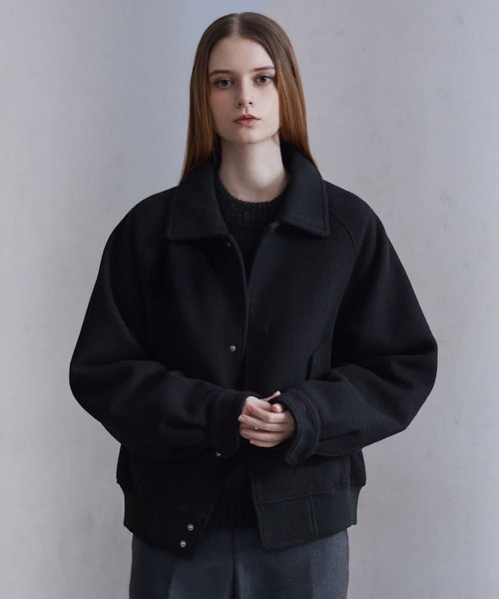 CLEL】Wool Blend Tech Melton 2Way Blouson ウールブレンド テック