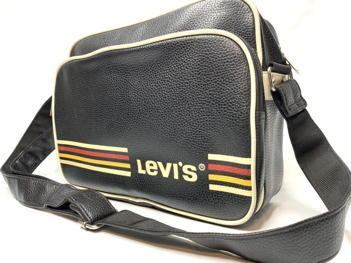 即決 levi's 良品 オールレザーショルダーバッグ ヴィンテージ