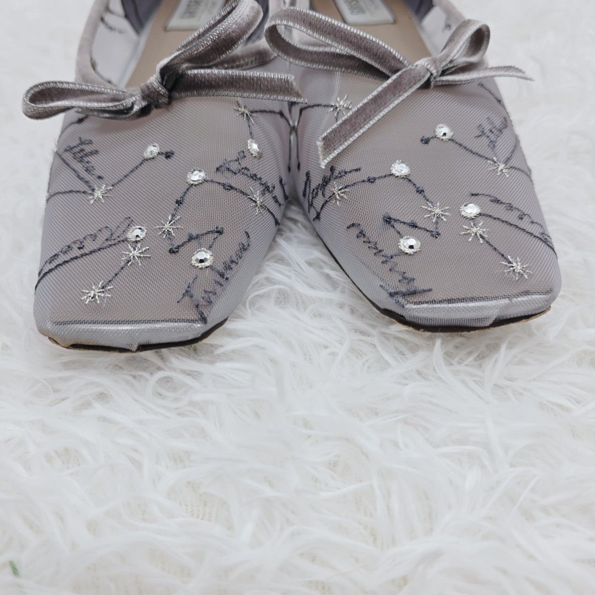 超美品】Le Talon GRISE ルタロングリーズ メッシュ フラットパンプス