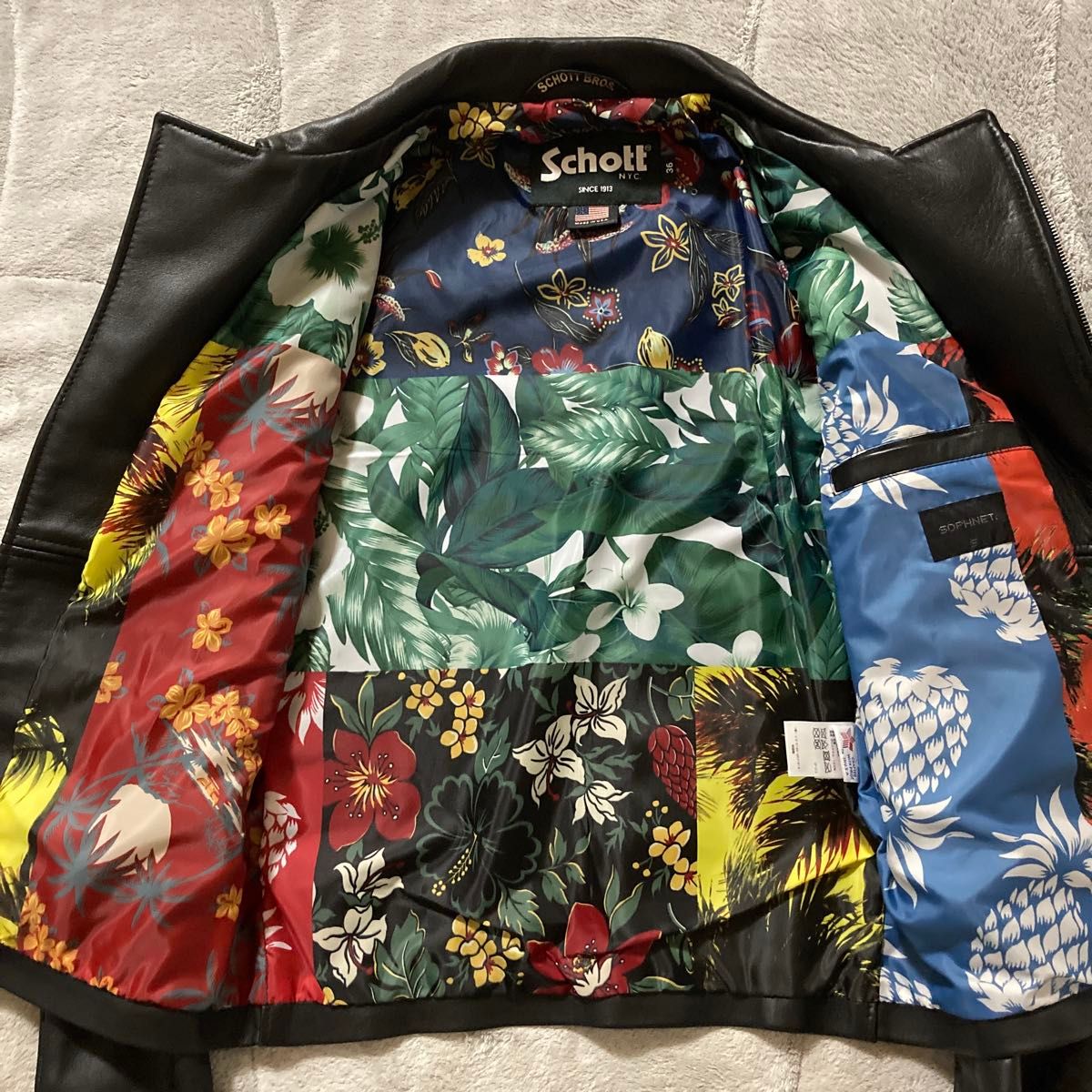 希少 SOPHNET ×SCHOTT ONE STARソフネット×ショット ワンスター別注