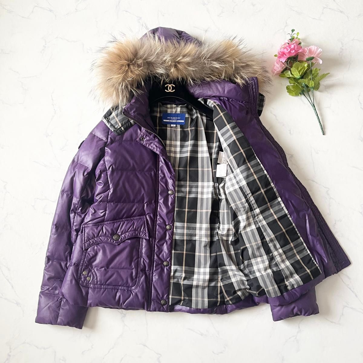 BURBERRY BLUE LABEL バーバリーブルーレーベル ノバチェック ダウン