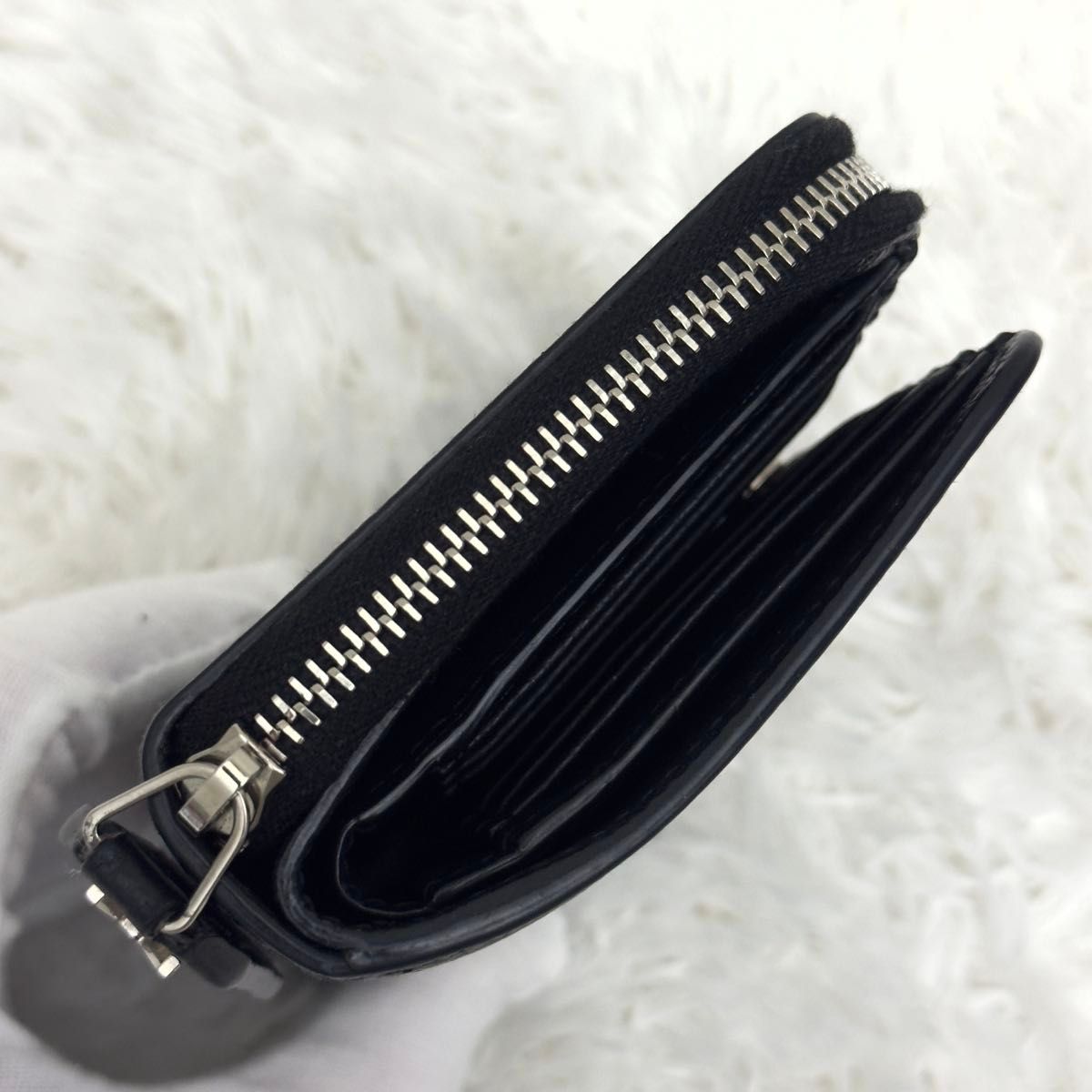 極美品 サンローラン SAINT LAURENT 財布 ラウンドファスナー ブラック