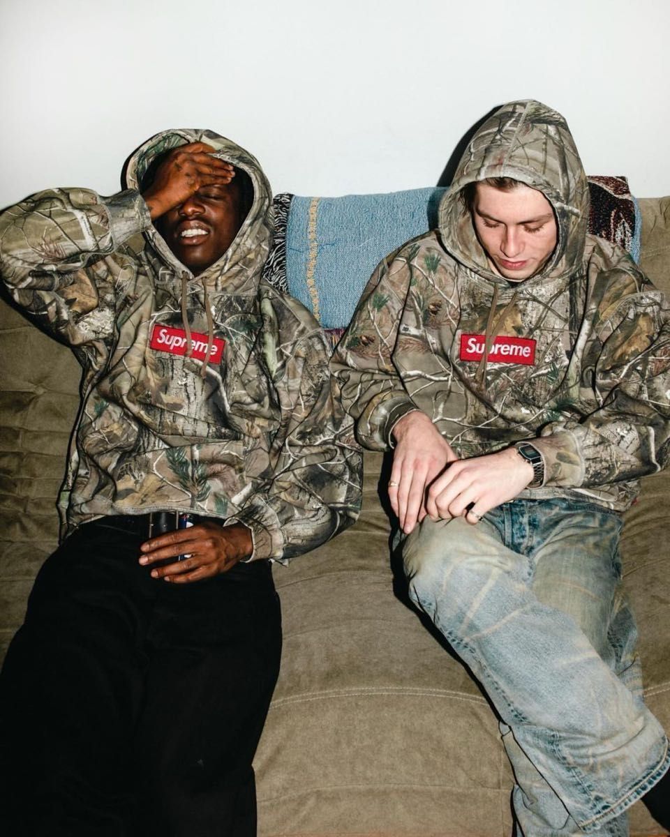 新品 Supreme Box Logo Hooded Sweatshirt Realtree AP Camo / M カモ
