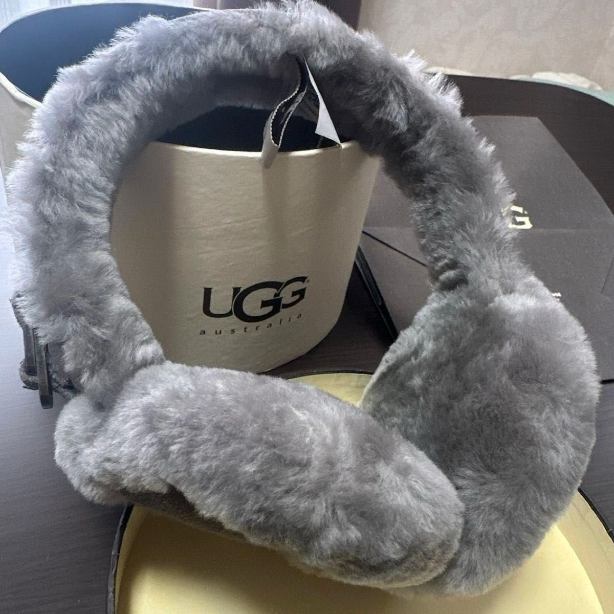 UGG イヤーマフ 耳あて 耳当て ブランド ファー 箱付き グレー グレイ