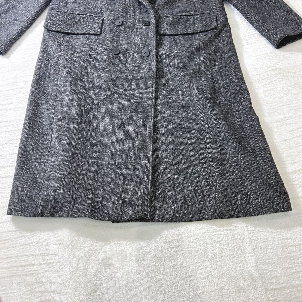 ZARA ザラ チェスターコート ロングコート コートヘリンボーンダブル