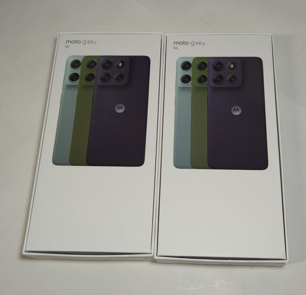 新品未開封 moto g66y 5G 2点 ディルグリーンとブラックオイスター
