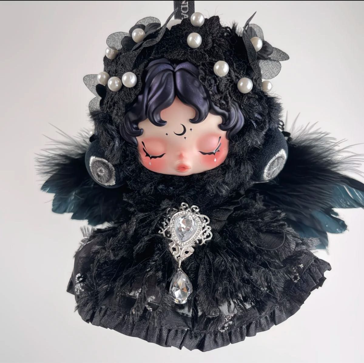 POPMART SKULLPANDAぬいぐる 着せ替え服 髪飾り 羽あり 本体なし