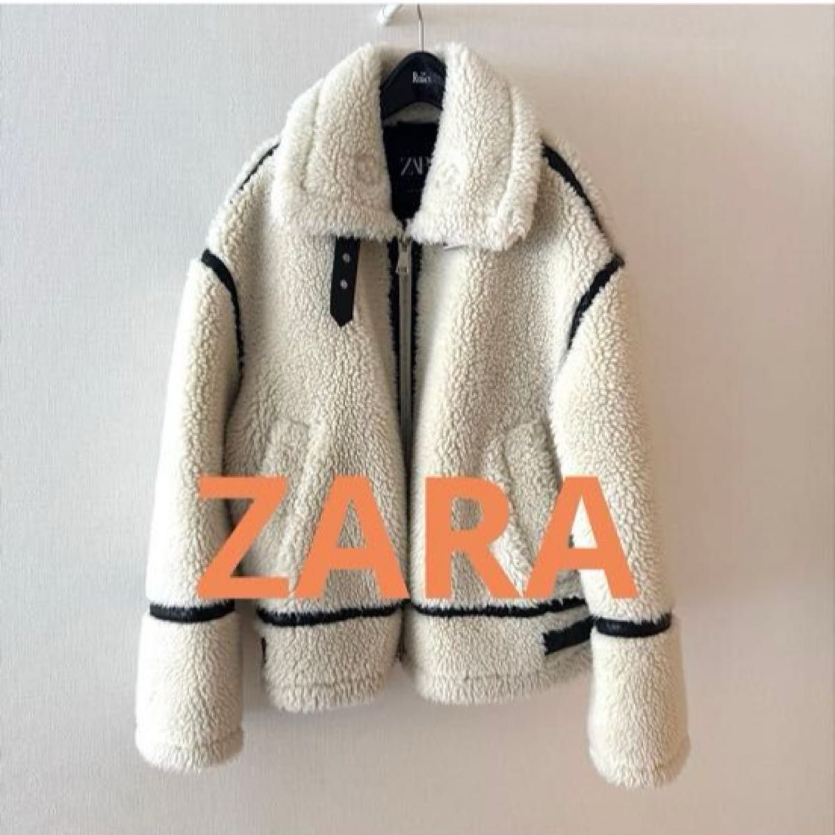 ZARA ボア レディース フェイクムートンコート ブルゾン ムートン
