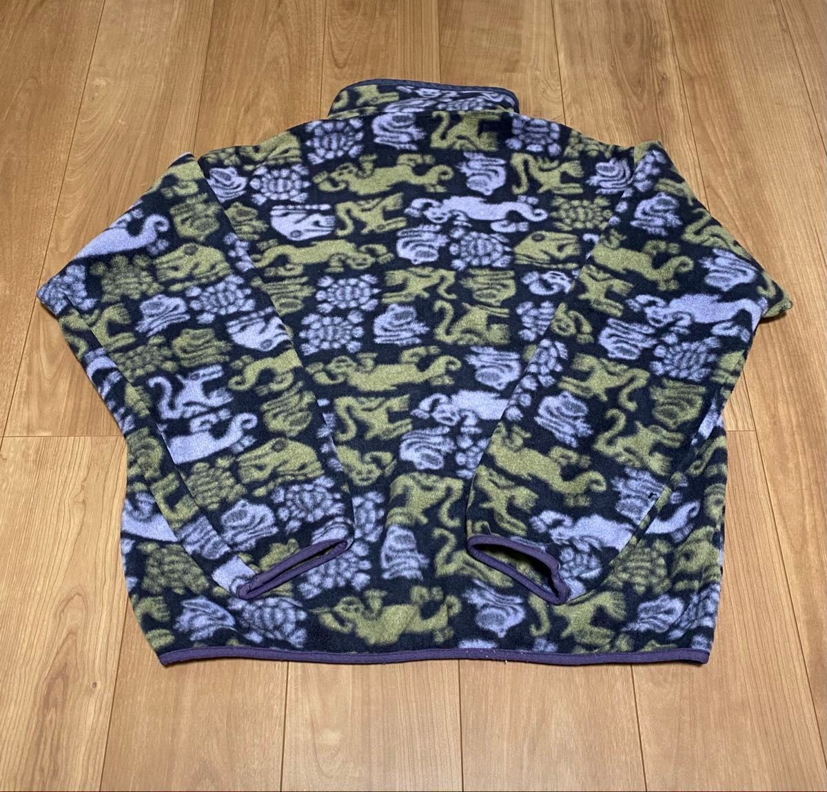 patagonia パタゴニア スナップt フリース 総柄 クリーチャー 90s USA