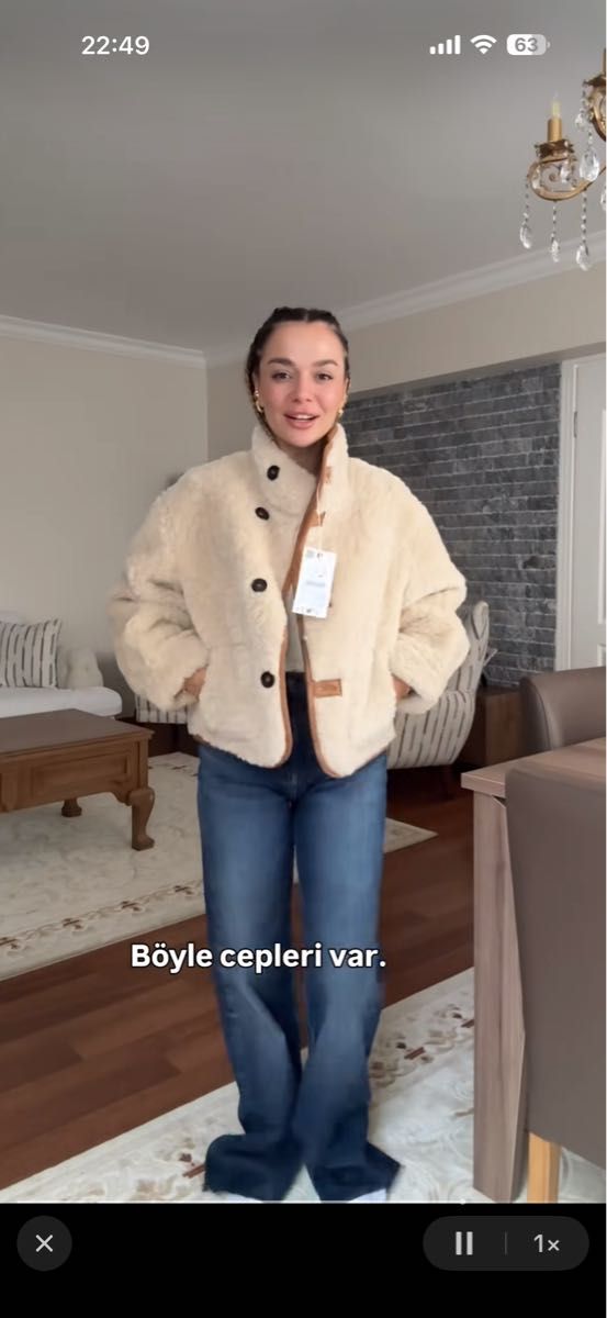 新品タグ付き ZARA ザラ リバーシブル ダブルフェイス フェイクファー