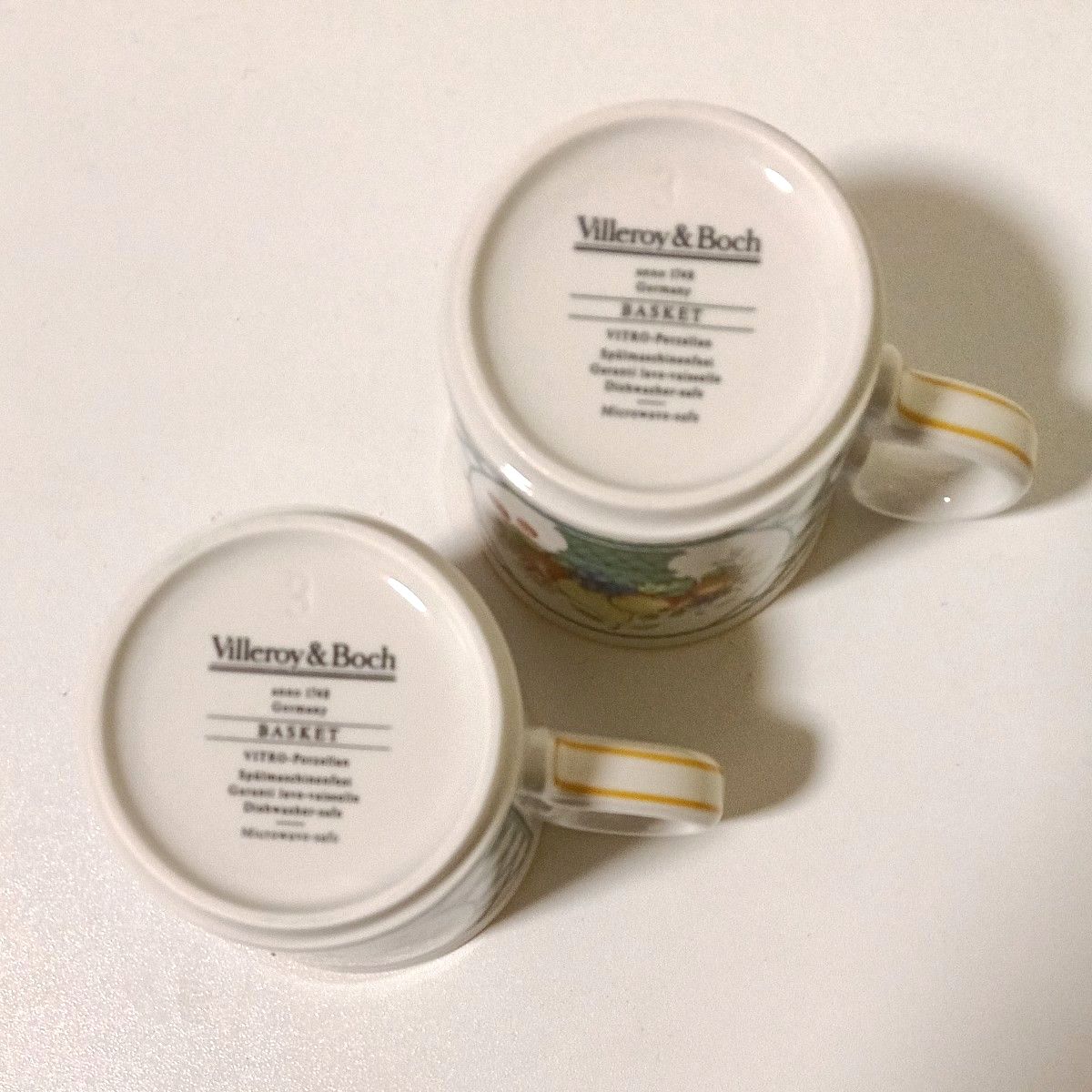 美品 Villeroy & Boch Basket バスケット カップ&ソーサー 2脚