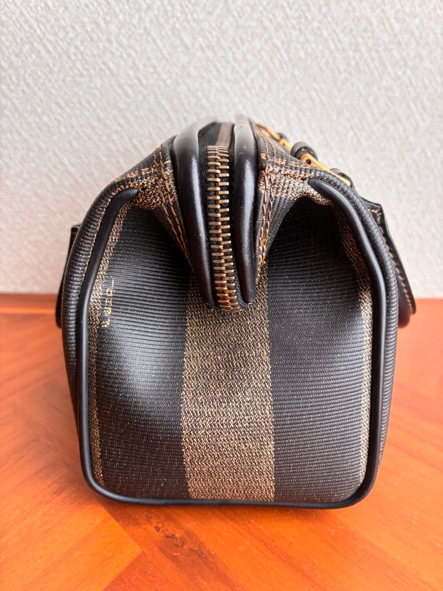 FENDI フェンディ ペカン柄 ミニボストン ボストン バッグ PVC レザー