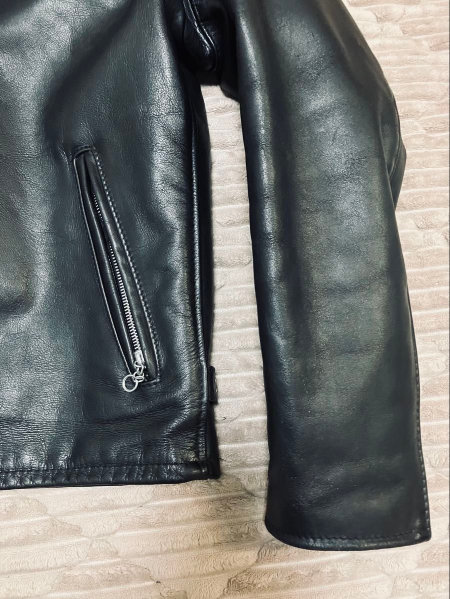 Schott ショット641 インナーボアライナー付 立襟シングルライダース