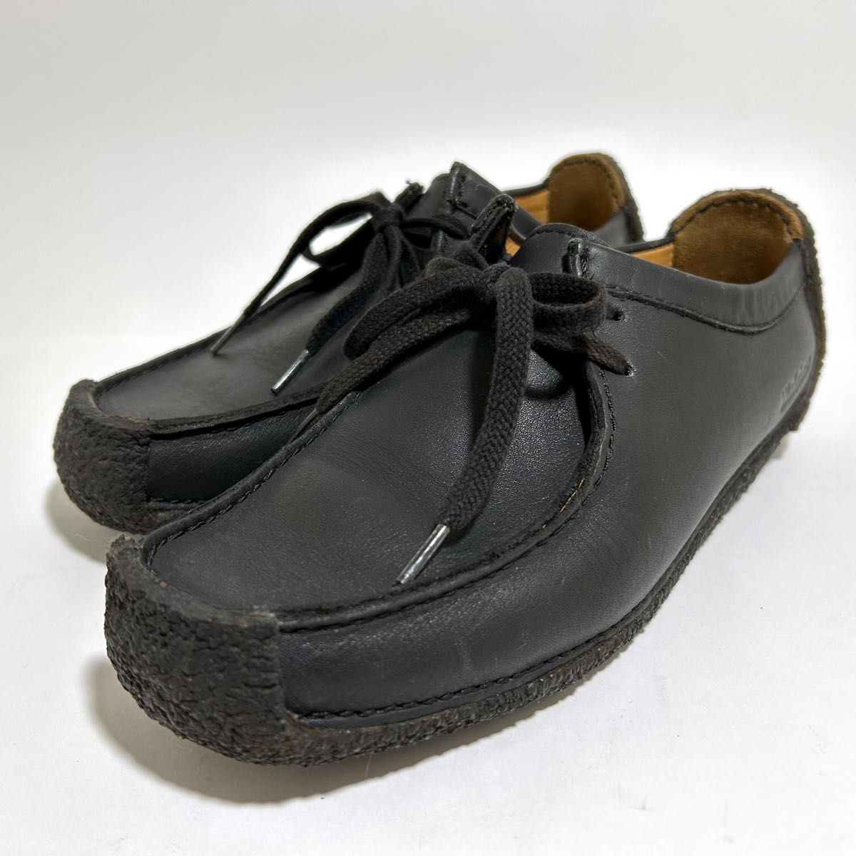 極美品 クラークス ナタリー ブラック レザー 本革 黒 定番 6M 25cm