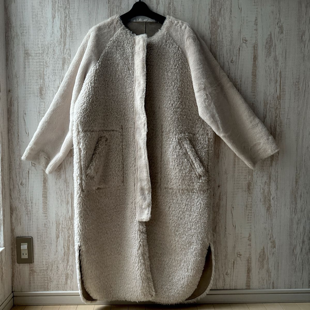 Ameri REVERSIBLE TWIN BOA COAT ホワイト Ameri VINTAGE REVERSIBLE