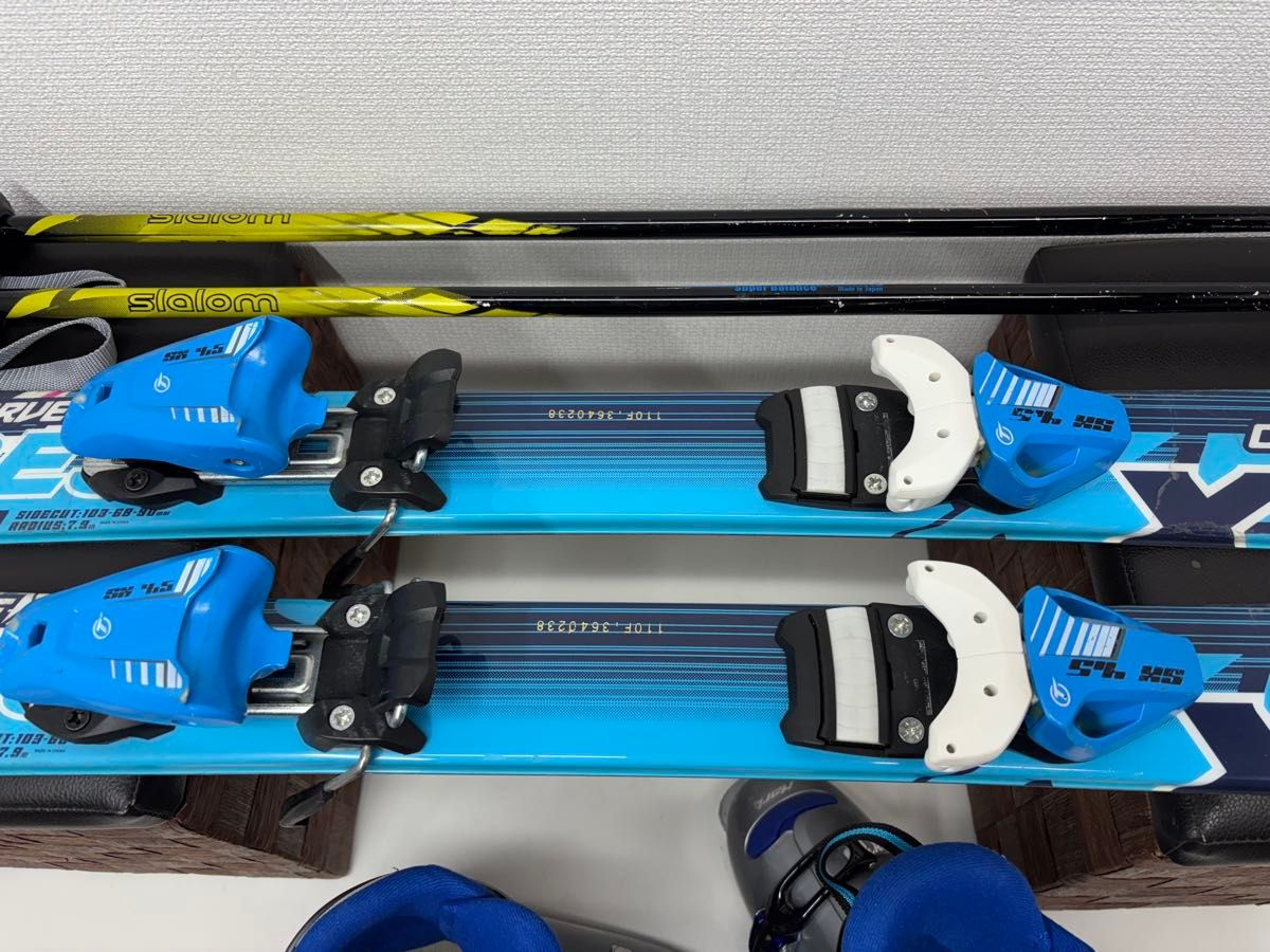 XERES CROSS CARVE X7 スキー板 110cm キッズ ビンディング 全長約86cm