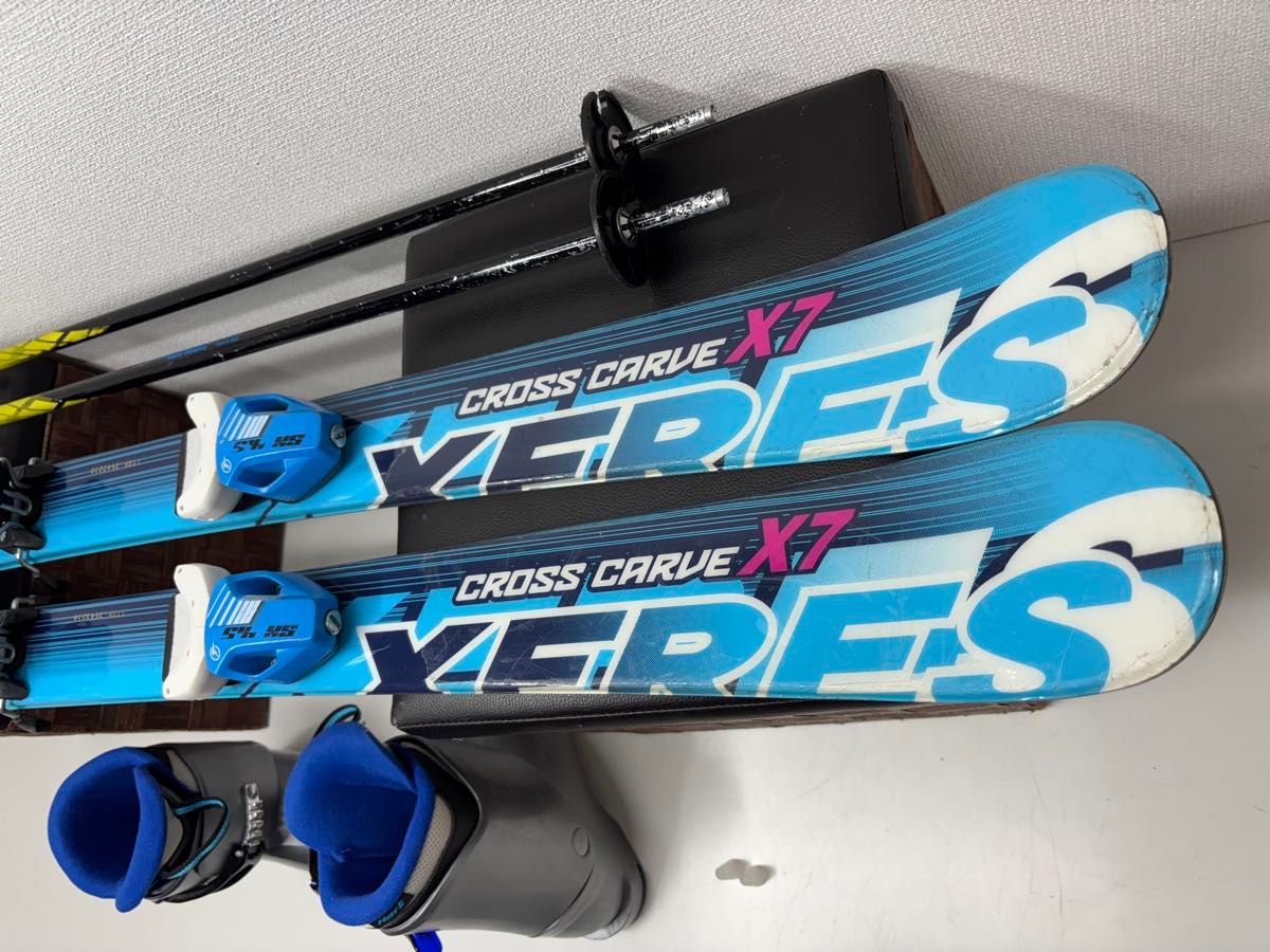 XERES CROSS CARVE X7 スキー板 110cm キッズ ビンディング 全長約86cm