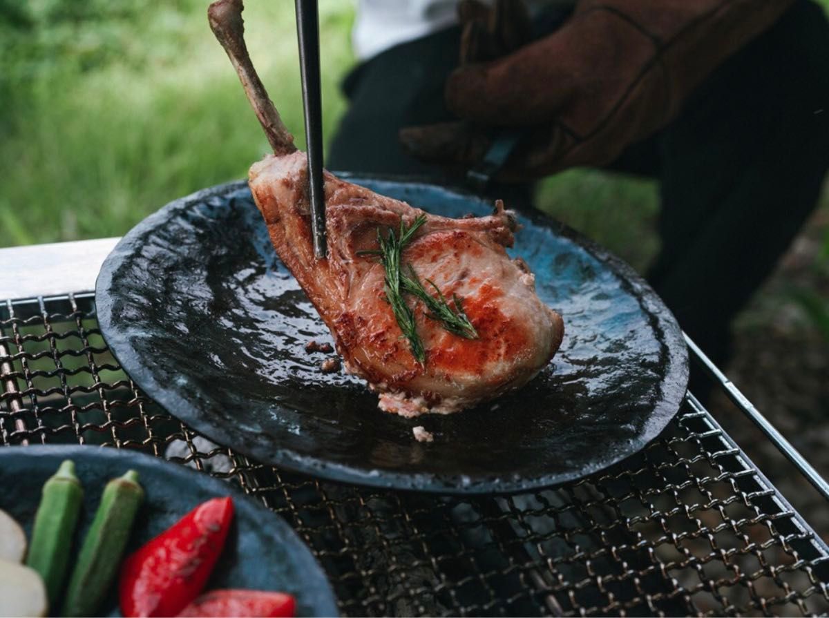 バーベキュー・調理用品 28Fukuyama Free Forged Ferrum Griddle 28