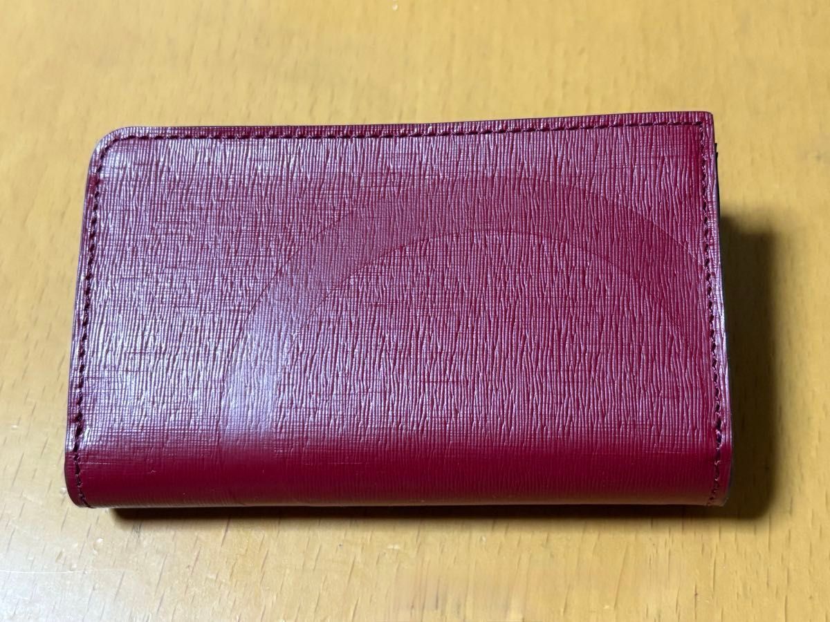 新品 カルバンクライン キーケース 牛革 赤 レザー CK CALVIN KLEIN