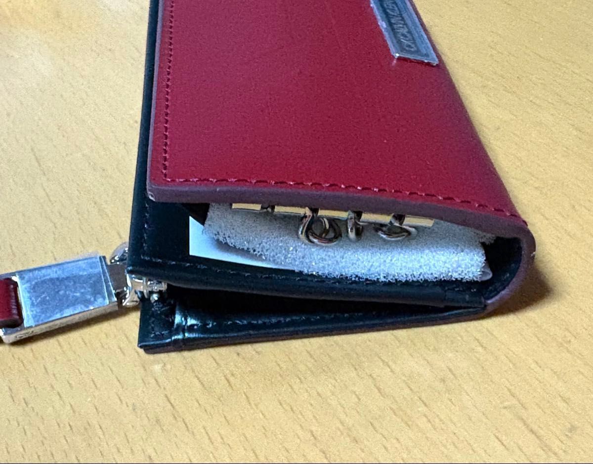 新品 カルバンクライン キーケース 牛革 赤 レザー CK CALVIN KLEIN