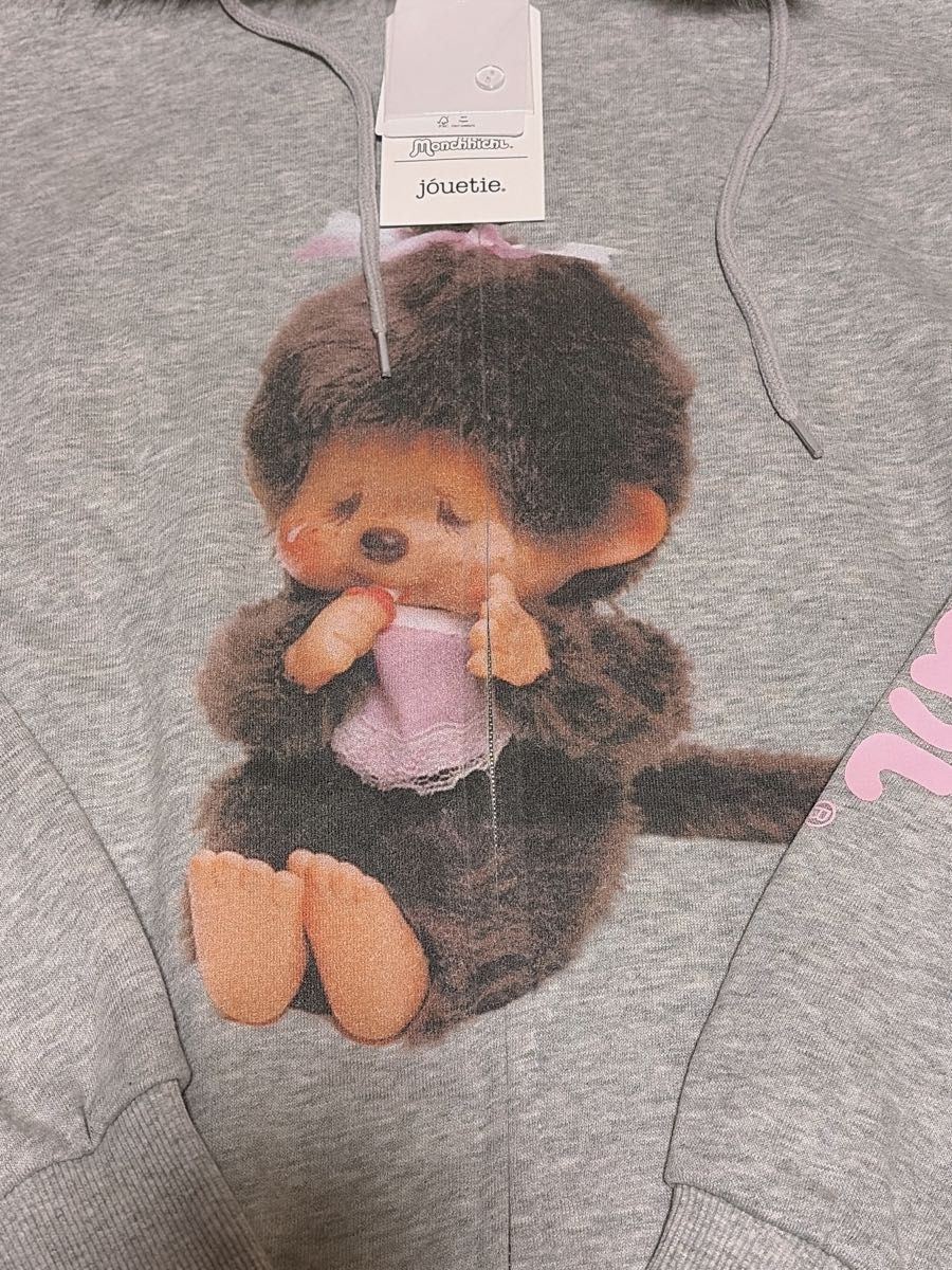 monchhichi×jouetie ファードッキングZIPフーディ グレー モンチッチ