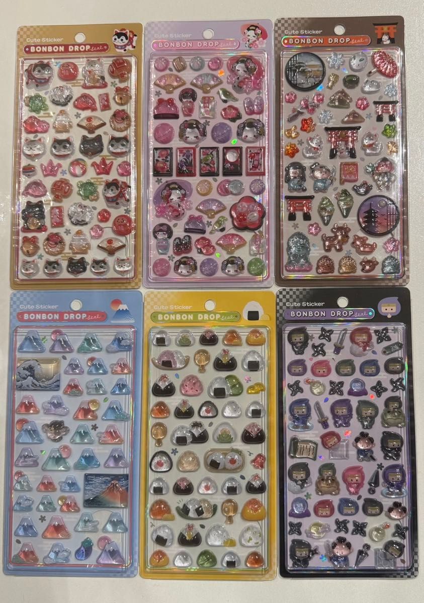 正規品】 人気6点セット ボンボンドロップシール 和柄｜Yahoo!フリマ
