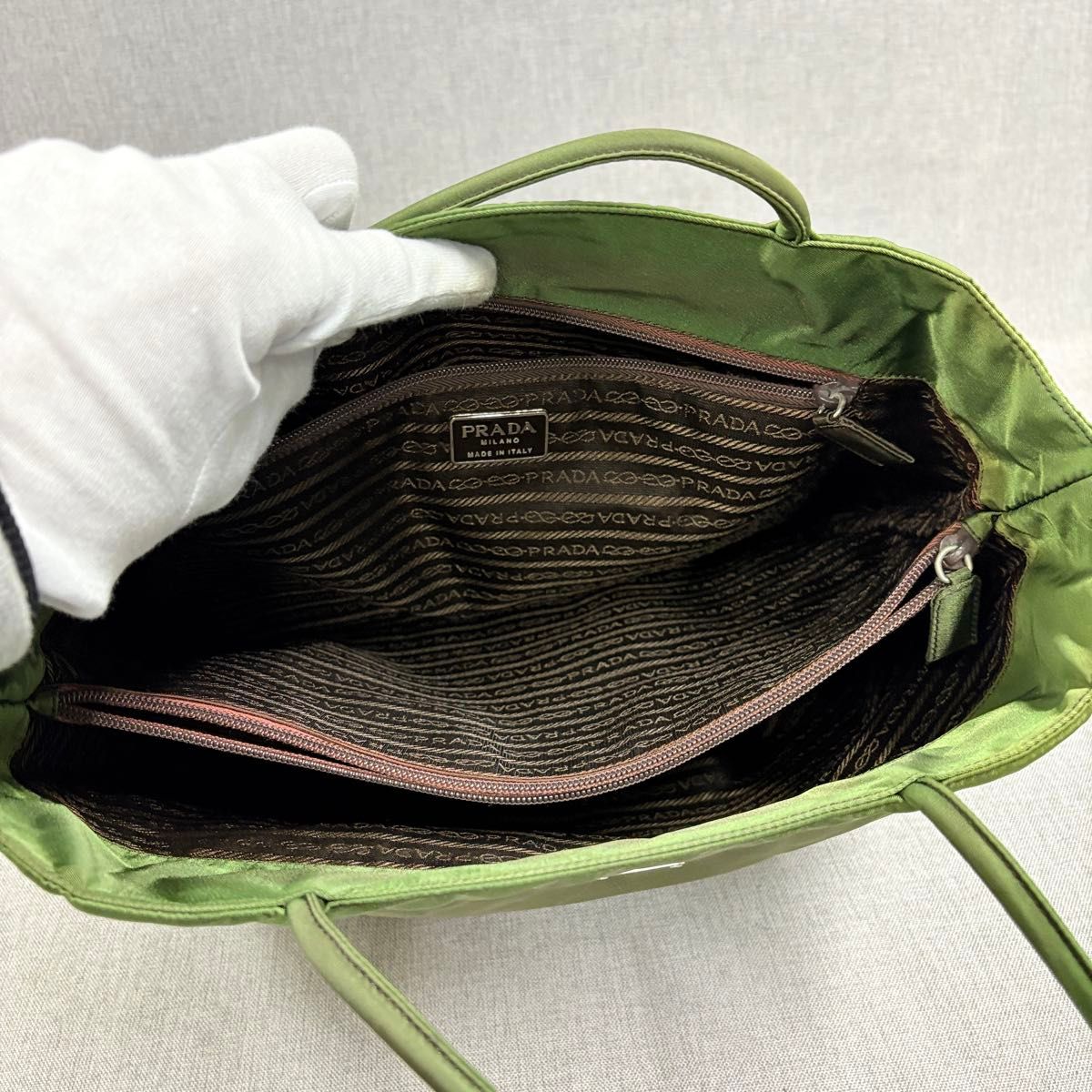 PRADA プラダ 三角ロゴプレート ナイロン トートバッグ ハンドバッグ