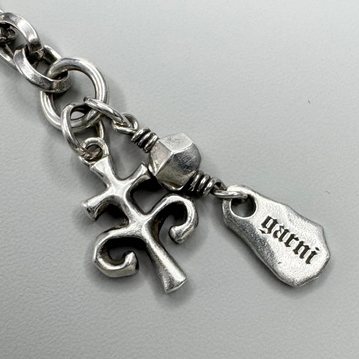 初期 GARNI ガル二 Crockery Chain Bracelet ロゴ チャーム