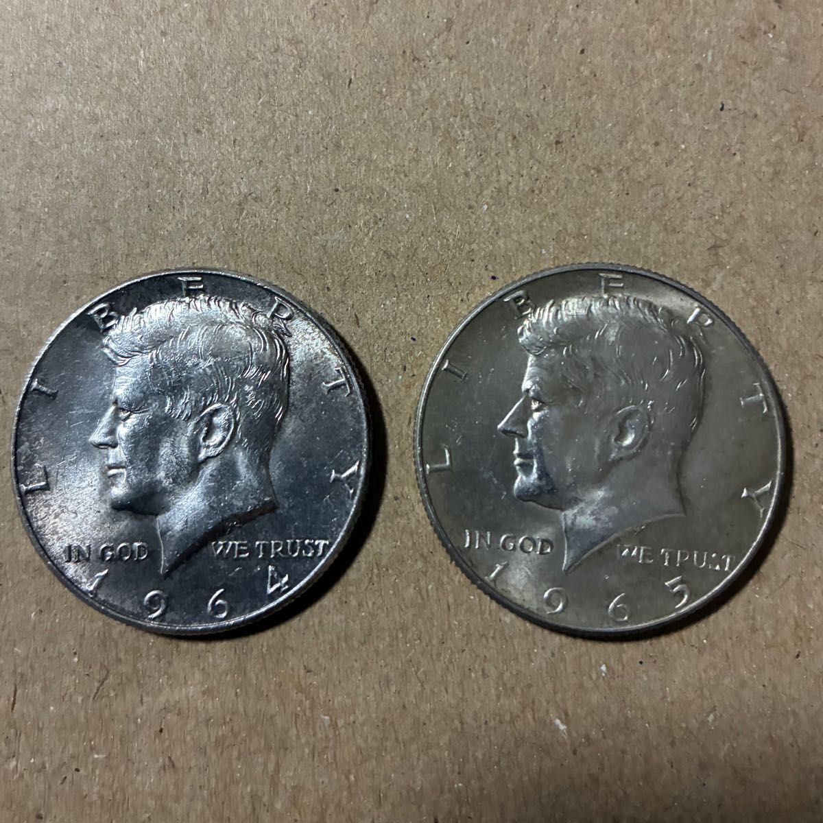 アメリカ ケネディハーフダラー銀貨 1964年 1965年 2枚セット｜Yahoo