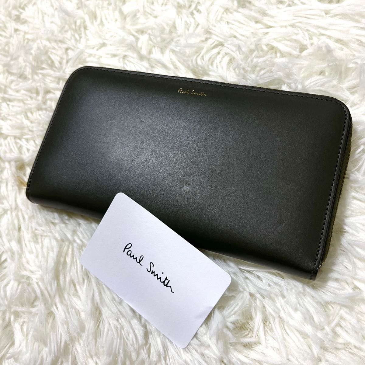Paul Smith ポールスミス 長財布 ラウンドファスナー レザー グリーン