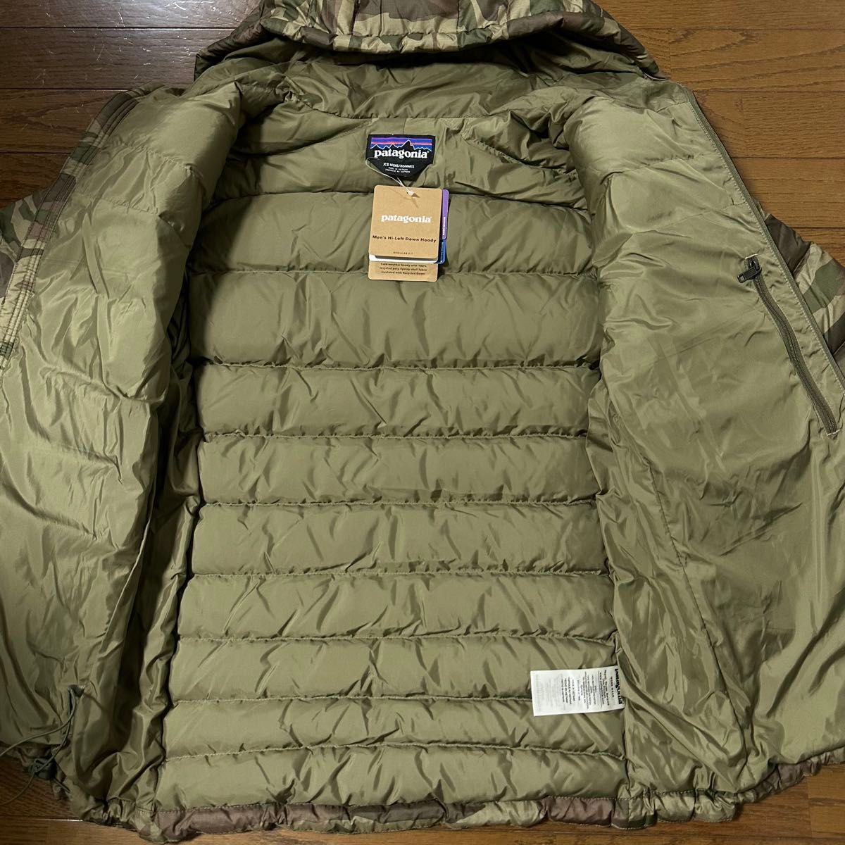 タグ付】【美品】パタゴニア ハイロフト ダウン フーディ XS カモフラ