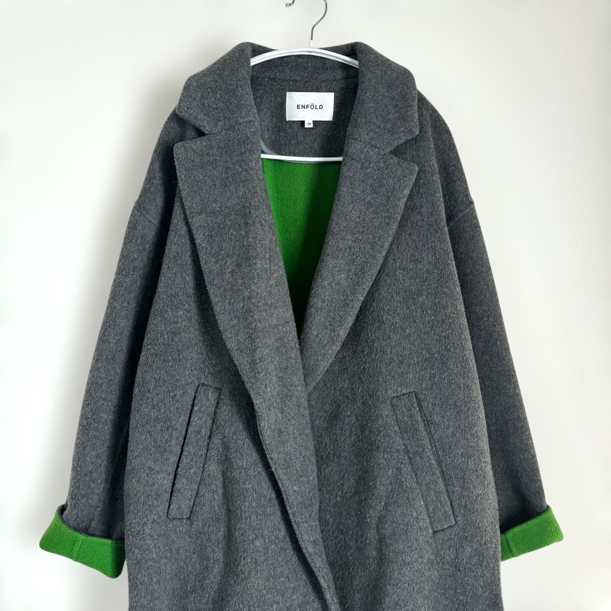 ENFOLD エンフォルド ダブルビーバー スリットチェスターコート バイ