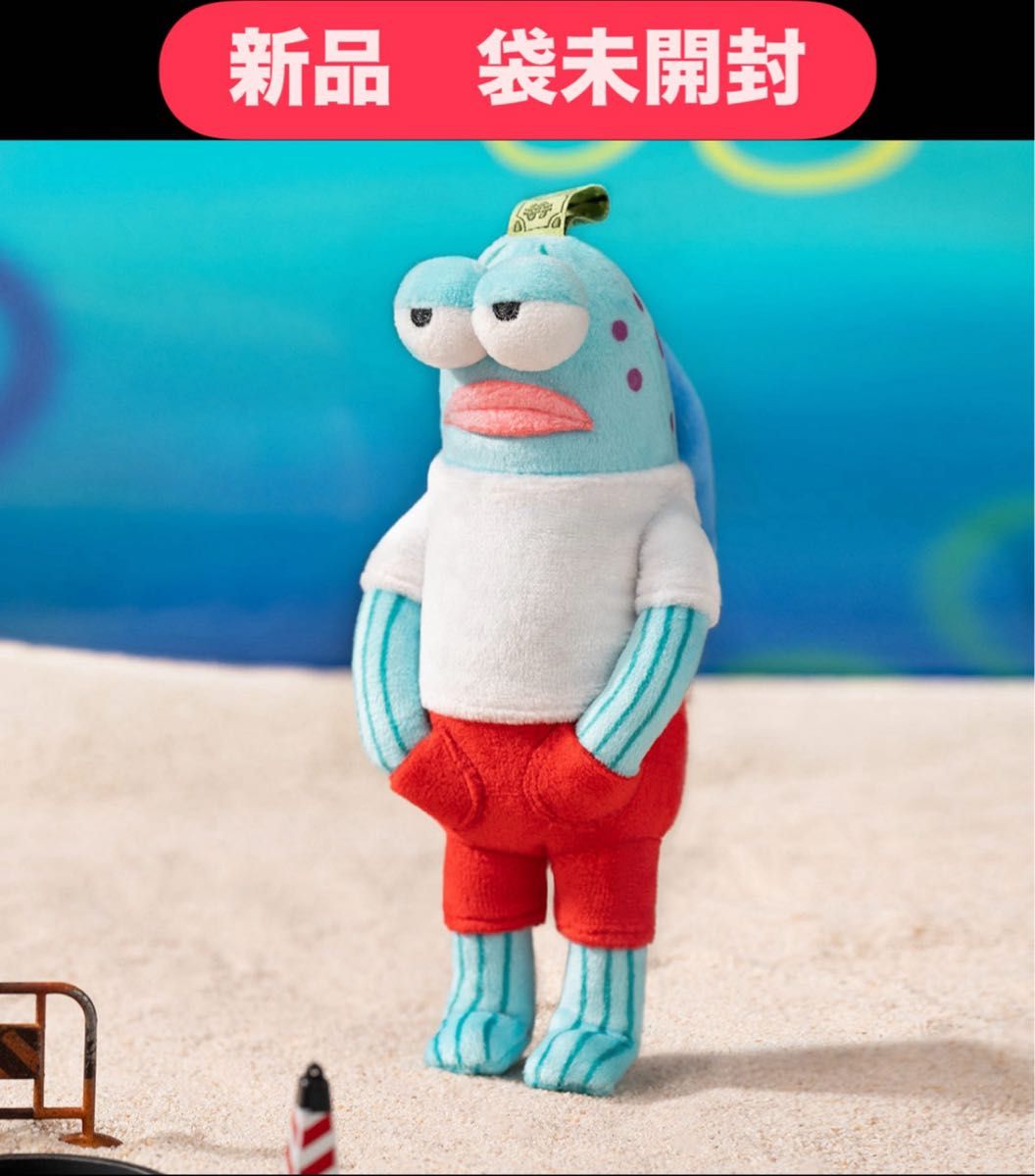 スポンジボブ ビキニボトムバディーズ Cool Fish ぬいぐるみ popmart