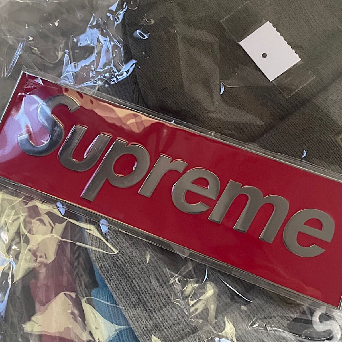 店舗購入 supreme Box Logo Car Emblem red 赤 シュプリーム カー