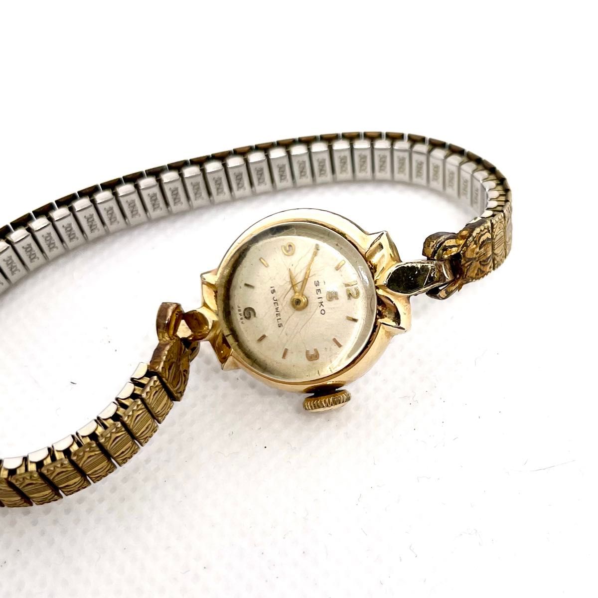 稼働 SEIKO ヴィンテージ レディース手巻き14K GOLD FILLED｜Yahoo