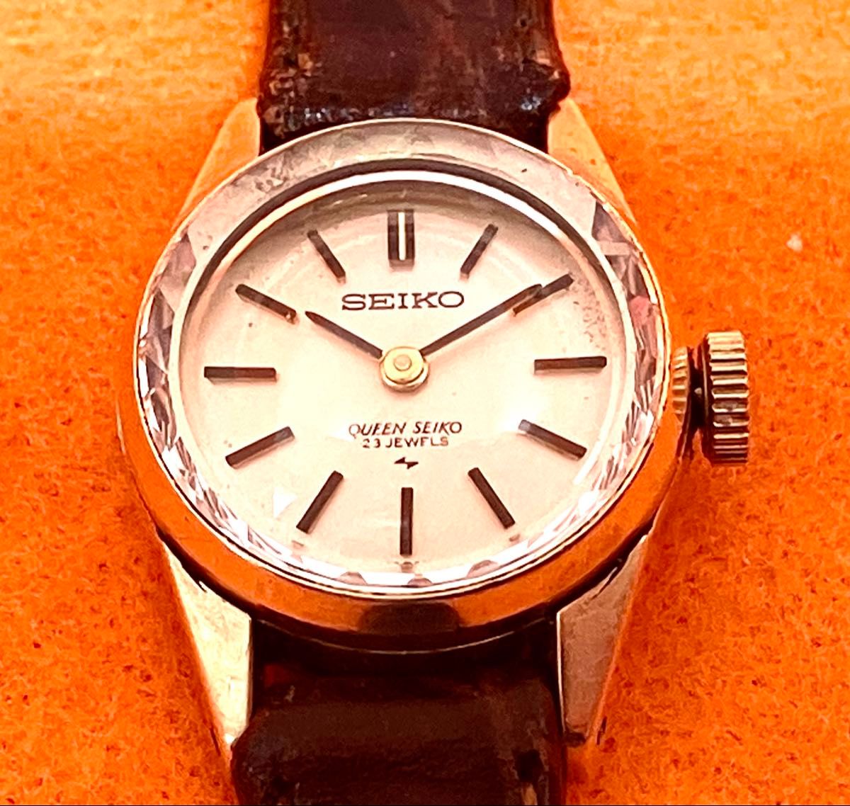 1968年製 SEIKO QUEEN SEIKO 23JEWELS カットガラス 手巻き レディース